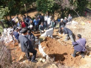 Construction du muret