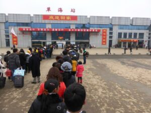 Queues à la gare de Weining