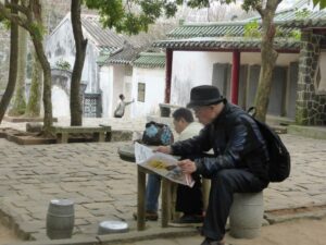 Un peu de calme dans le temple