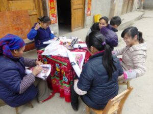 Broderie en groupe